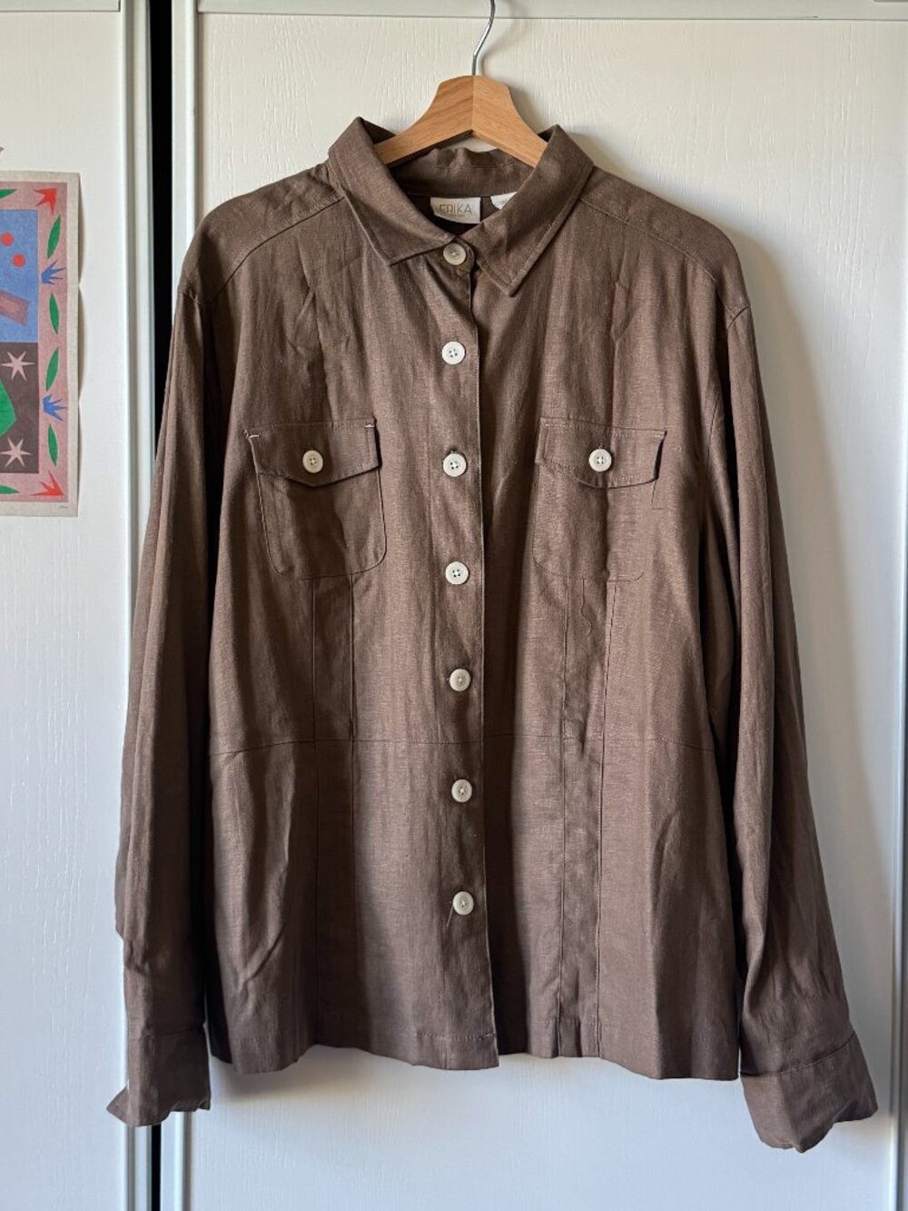 Vintage Erika Linen Button Down